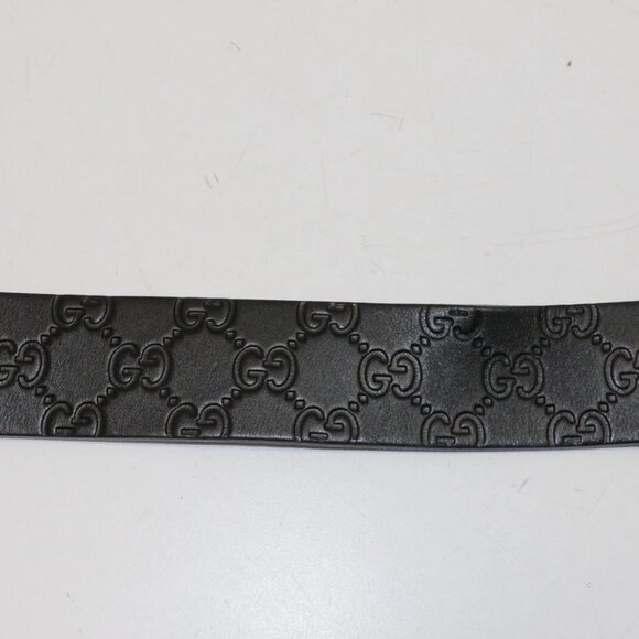 GUCCI Men's GG Monogram Square Interlocking Leather Belt Size 34 - Picture 9 of 16